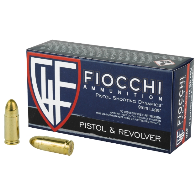 Picture of Fiocchi Ammunition Fiocchi Centerfire Pistol - 9MM - 147Gr - Full Metal Jacket - 50 Round Box 9APD