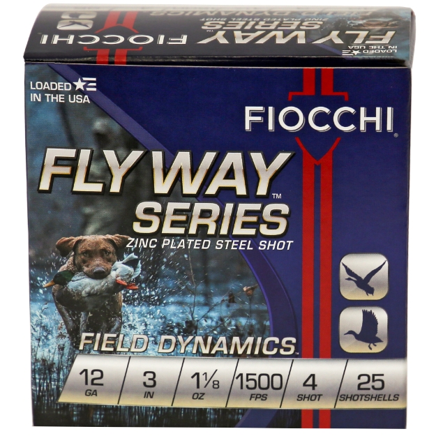 Picture of Fiocchi Ammunition Flyway Steel - 12 Gauge - 3" - #4 - Steel Shot - 25 Round Box 123ST4