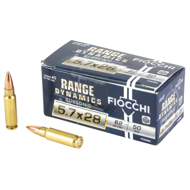 Picture of Fiocchi Ammunition Range Dynamics - 5.7X28MM - 62Gr - Full Metal Jacket - 50 Round Box 57SUB62