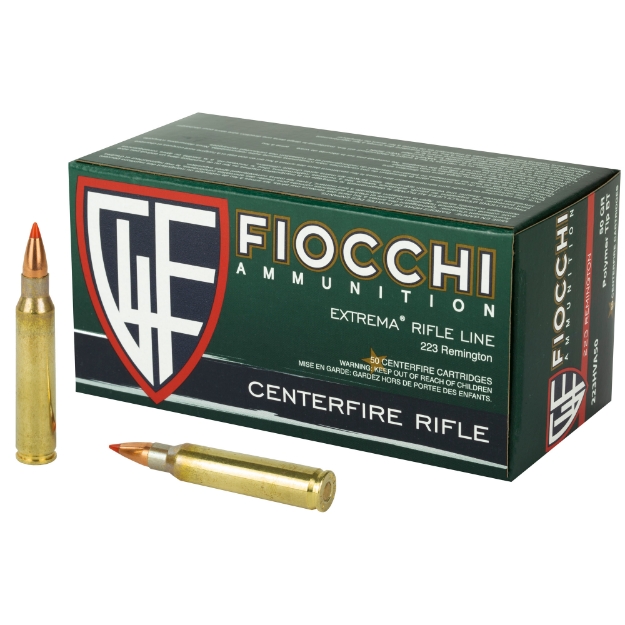 Picture of Fiocchi Ammunition Rifle - 223 Remington - 50 Grain - V-Max - 50 Round Box 223HVA50