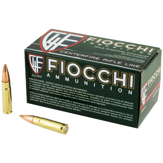 Picture of Fiocchi Ammunition Rifle - 300 AAC Blackout - 150 Grain - Full Metal Jacket Boat Tail - 50 Round Box 300BLKC