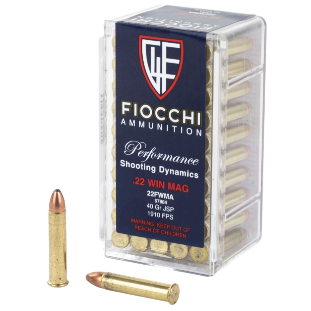 Picture of Fiocchi Ammunition Rimfire - 22WMR - 40 Grain - Jacketed Soft Point - 50 Round Box 22FWMA