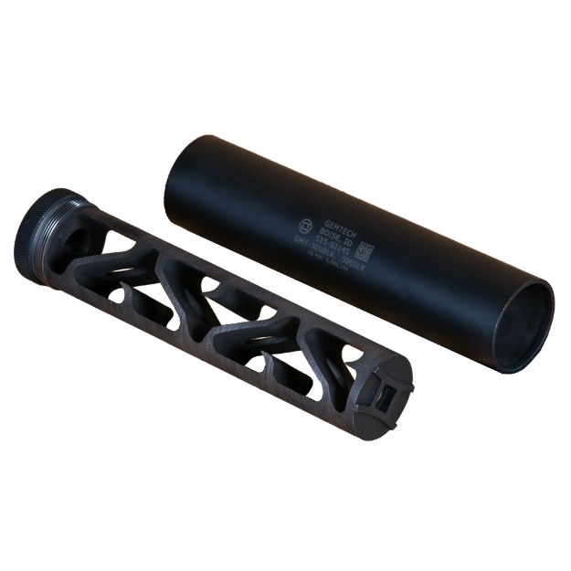 Picture of Gemtech GMT-300 - Rifle Suppressor - 300 Blackout - Weight 14 oz. - 5/8-24 Thread - Sound Reduction: 36-39 dB - Full Auto Rated Black Cerakote Finish with Reduced Visual-IR 12119