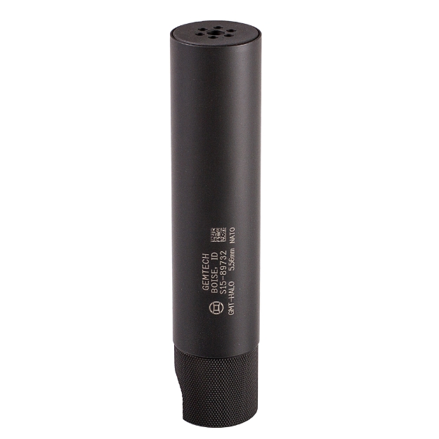 Picture of Gemtech HALO - Rifle Suppressor - 223 Rem/556NATO - Weight 12.2oz - Length 7.2" - Diameter 1.5" - Titanium - Black Finish 12111