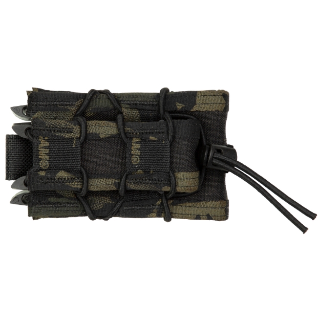 Picture of High Speed Gear Double Decker TACO - Dual Magazine Pouch - Molle - Fits (1) Rifle Magazine and (1) Pistol Magazine - Hybrid Kydex and Nylon - Multicam Black 11DD00MB