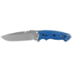 Picture of Hogue EX-F01 - 5.5" Fixed Blade - Drop Point Blade - G10 G-Mascus Blue Scales - A2 Tool Steel - Black Sheath 35173-EXLRSR