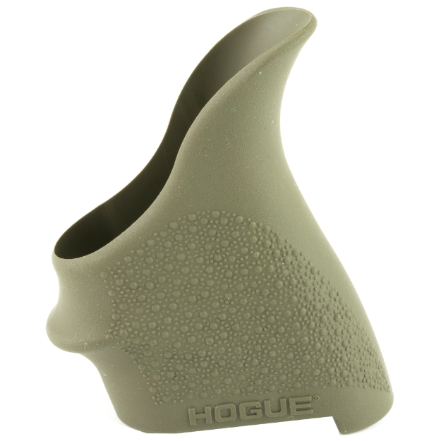 Picture of Hogue HandALL Beavertail Grip - Fits Glock 42/43 - Rubber - Finger Grooves - OD Green 18201