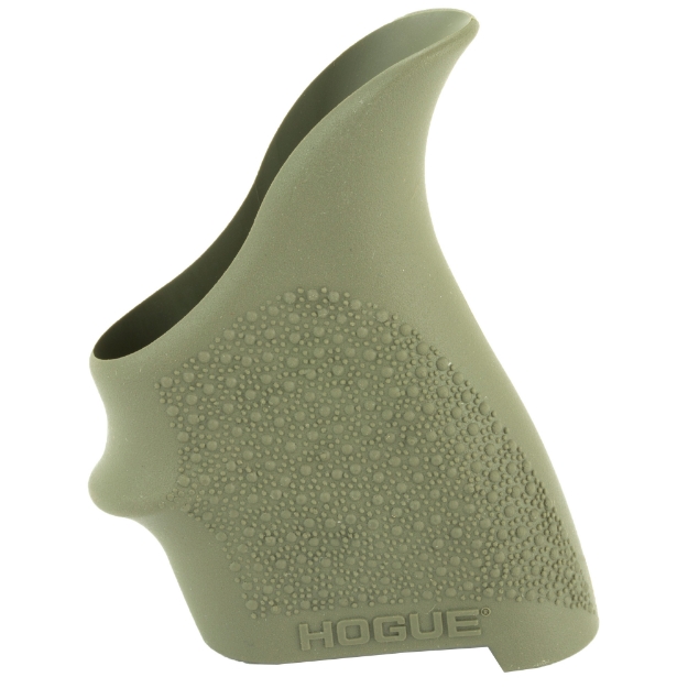 Picture of Hogue HandALL Beavertail Grip - Fits S&W M&P Shield/RugerLC9 - Rubber - Finger Grooves - OD Green 18401