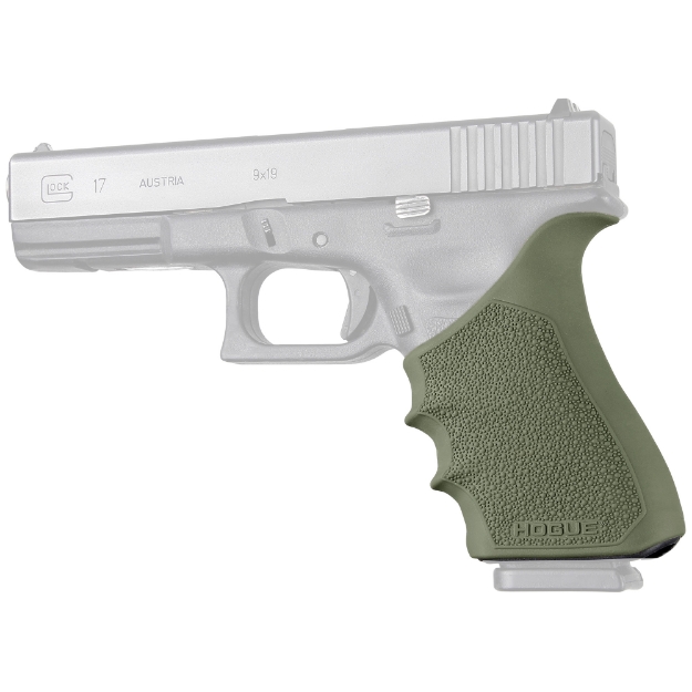 Picture of Hogue HandALL Beavertail Grip Sleeve - Fits Glock 17 - 17MOS - 17L - 22 - 35 - 35MOS - 34 - 34MOS - 31 - 37 - OD Green 17031