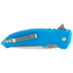 Picture of Hogue X1-Microflip - Folding Knife - 2.75" - Drop Point - Tumbled Finish - Blue/Aluminum Frame - Plain Edge 24178-EXLRSR