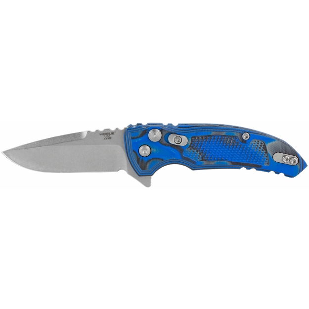 Picture of Hogue X1-Microflip - Folding Knife - 2.75" - G-Mascus Blue Scales - Drop Point Blade 24153-EXLRSR