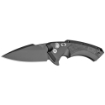 Picture of Hogue X5 Flipper - Folding Knife - CPM-154 - Plain Edge - Spear Point Blade with Flipper - 4" - Black Cerakote Blade - Black Anodized Aluminum Frame with Black G-Mascus Inserts 34559