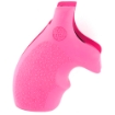 Picture of Hogue Monogrip - Fits S&W J Frame Round Butt - Bantam - Finger Grooves - Rubber - Pink 61007