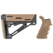 Picture of Hogue OverMolded Kit - Pistol Grip with Beavertail and Finger Grooves - Mil-spec Collapsible Stock - Fits AR-15 - Flat Dark Earth 15356