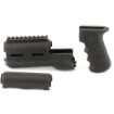 Picture of Hogue OverMolded Rifle Grip/Forend Kit - Fits AK-47/AK-74 - Finger Grooves - Rubber - Black 74008