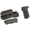 Picture of Hogue OverMolded Rifle Grip/Forend Kit - Fits AK-47/AK-74 - Finger Grooves - Rubber - Black 74008