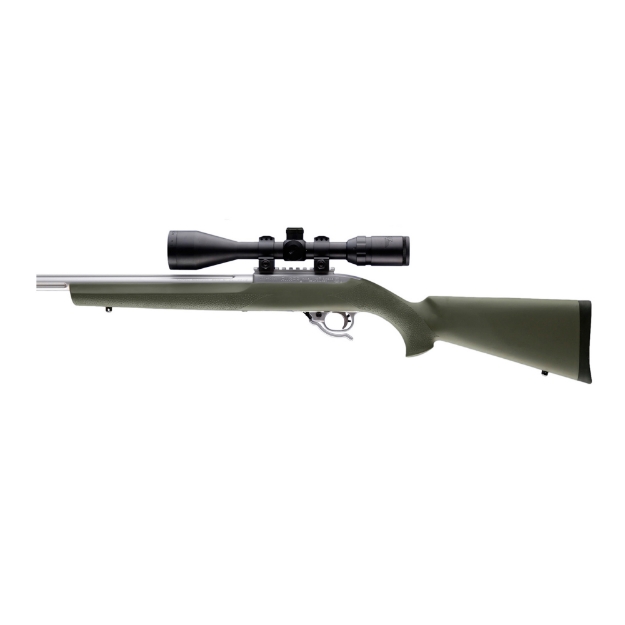 Picture of Hogue OverMolded Rubber Stock - Fits Ruger 10/22 - .920" Diameter Barrel - OD Green 22210