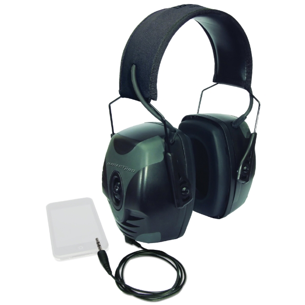 Picture of Howard Leight Impact Pro Earmuff - Black - Electric - NRR 30 - AUX Cord R-01902