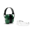 Picture of Howard Leight Shooting Combo Kit Earmuff Green  - Ultra Light - NRR 25 - Anti-fog - Clear Glasses R-01761