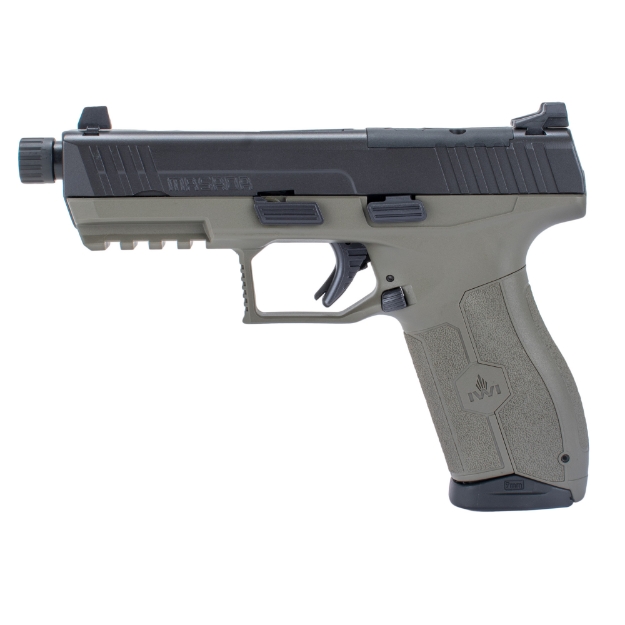 Picture of IWI US - Inc Masada Optics Ready - Striker Fired - Semi-automatic - Polymer Frame Pistol - Full Size - 9MM - 4.6" Barrel - Threaded Barrel - Matte Finish - OD Green - 3 Dot Sights - 17 Rounds - 2 Magazines - BLEM (Damaged Case) M9ORP17TOD