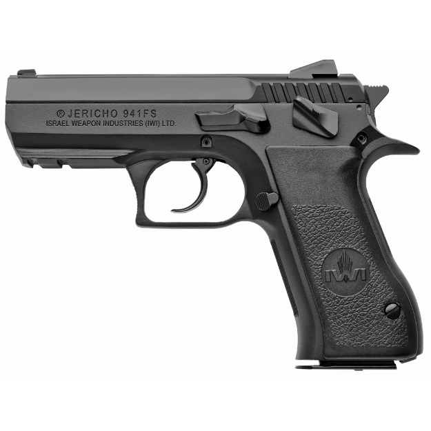 Picture of IWI US - Inc Jericho 941 - Double Action/Single Action - Semi-automatic - Metal Frame Pistol - Mid-Size - 9MM - 3.8" Barrel - Steel - Black - Synthetic Grips - Adjustable Sights - Thumb Safety - 16 Rounds - 2 Magazines J941FS9