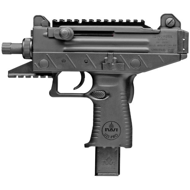 Picture of IWI US - Inc UZI Pro - Pistol - Semi-automatic - 9MM - 4.5" Barrel - Threaded Barrel - Black - Adjustable Sights - 25 Rounds - 2 Magazines UPP9S-T