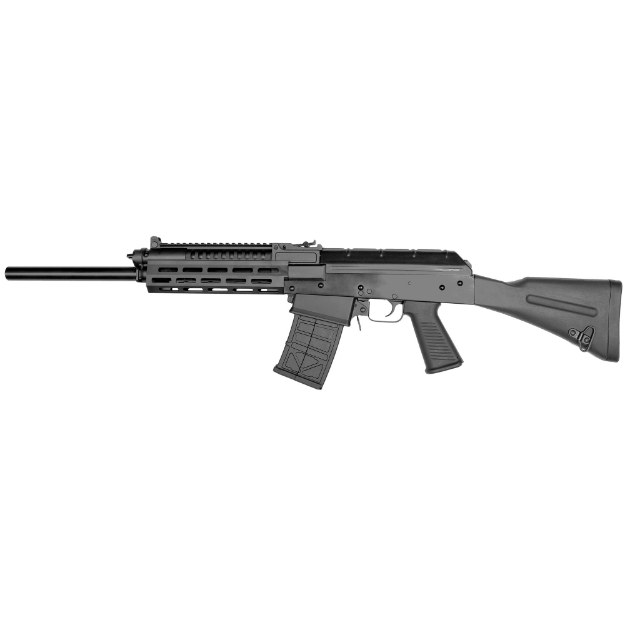 Picture of JTS Group M12AK-T1 - Semi-automatic - AK - 12 Gauge 3" - 18.7" Barrel - Cylinder Choke - Black Color - Polymer Grip and Fixed Stock - Aluminum Forearm with M-LOK Slots - 5Rd - 2 Magazines M12AK-T1