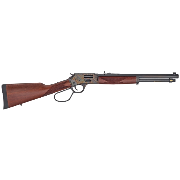Picture of Henry Repeating Arms Big Boy Color Case Hardened - Lever Action - Side Gate - 357 Mag - .38 Special - 16.5" Octagon Blued Steel Barrel - Straight-grip American Walnut Stock - Fully Adjustable Semi-Buckhorn Sights - 7Rd - Large Loop H012GMRCC