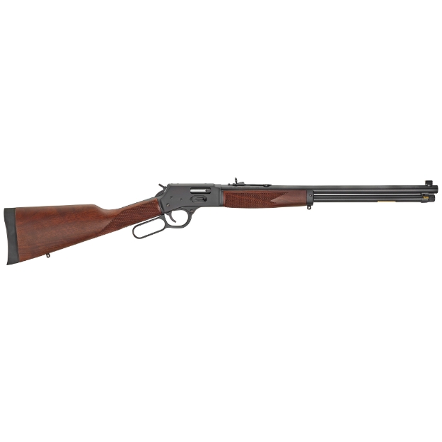 Picture of Henry Repeating Arms Big Boy Steel - Lever Action - Side Gate - 44 Mag - 20" Barrel - Blued Finish - Straight-grip American Walnut Stock - Adjustable/Bead Sights - 10Rd H012G