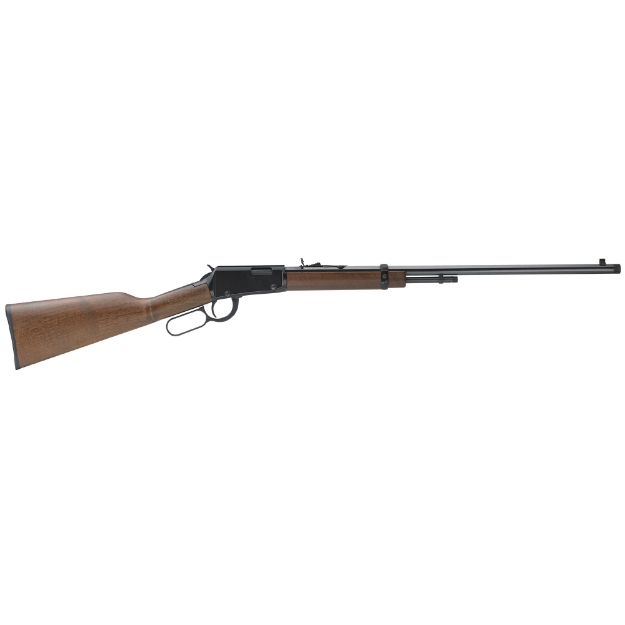 Picture of Henry Repeating Arms Frontier Suppressor Ready - Lever Action - 22 WMR - 24" Threaded Octagonal Barrel - Blue Finish - Walnut Stock - 8Rd H001TMSPR