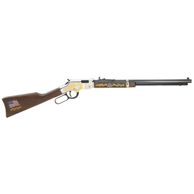 Picture of Henry Repeating Arms Golden Boy - Lever Action - 22LR - 20" Octagon Barrel - Brass Receiver - Walnut Stock - Adjustable Sights - 16Rd - Engraved H004MS2