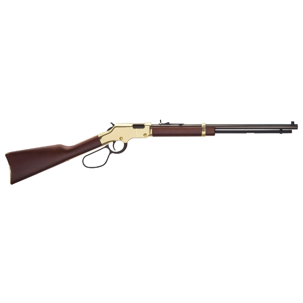 Picture of Henry Repeating Arms Golden Boy Large Loop - Lever Action Rifle - 22WMR - 20.5" Barrel - Brass Receiver - Walnut Stock - Adjustable Sights - 12 Rounds H004ML