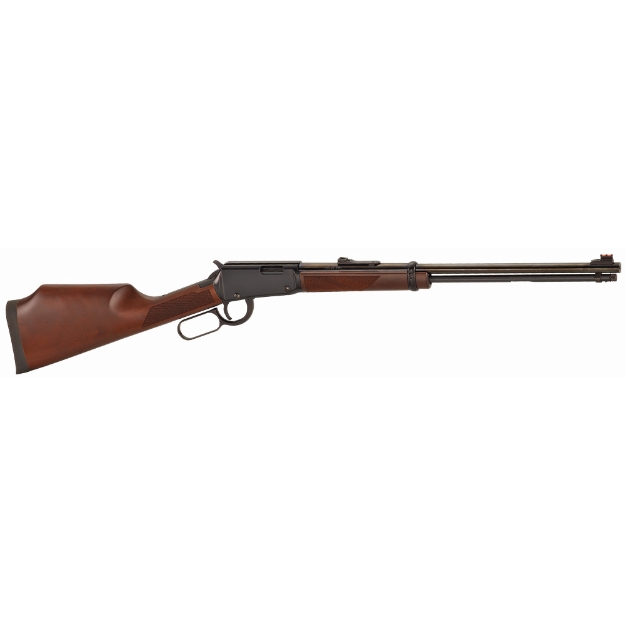 Picture of Henry Repeating Arms Lever Action - Varmint Express Lever 17HMR - 20" Barrel - Blue Finish - Walnut Stock - Adjustable Sights - 11Rd - With Scope Mount H001V