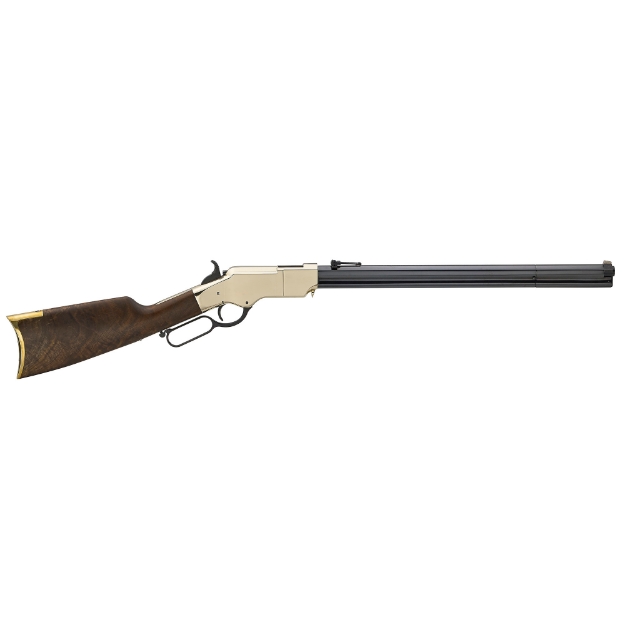 Picture of Henry Repeating Arms Original Henry Rare Carbine - Lever Action Rifle - 44-40 Win - 20.4" Barrel - Hardened Brass Receiver - Fancy American Walnut Buttstock with Hardened Brass Buttplate - 10Rd - Folding Ladder Rear/Blade Front Sight H011R