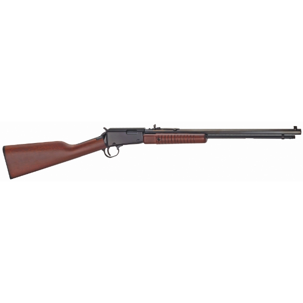 Picture of Henry Repeating Arms Pump Action - 22LR - 18.25" Octagon Barrel - Blue Finish - Walnut Stock - Adjustable Sights - 15Rd H003T