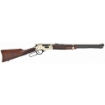 Picture of Henry Repeating Arms Side Gate Lever Action - .38-55 Winchester - 20" Barrel - Brass Receiver - Walnut Stock - 5Rd - Fully Adjustable Semi-Buckhorn Sights - BLEM (Gold Barrel Band Damaged) H024-3855