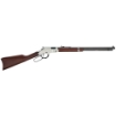 Picture of Henry Repeating Arms Silver Eagle - Lever Action Rifle - 17HMR - 20" Barrel - Nickel Finish - Walnut Stock - Marbles Fully Adjustable Semi-buckhorn Rear Sight w/Reversible White Diamond Insert and Brass Beaded Front Sight - 16Rd H004SEV