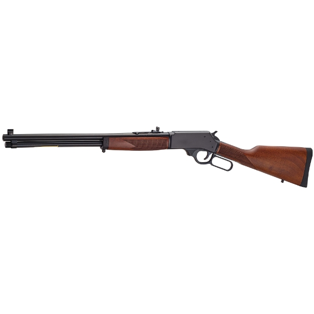 Picture of Henry Repeating Arms Steel - Lever Action Rifle - 360 Buckhammer - 20" Round Barrel - Blued Steel - Side Gate - Large Loop Lever - Fully Adjustable Semi Buckhorn Sights - American Walnut Stock - 5 Rounds H009G-360BH