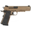 Picture of Sig Sauer 1911 - Emperor Scorpion - Single Action Only - Semi-automatic - Metal Frame Pistol - Full Size - 45 ACP - 5" Barrel - Steel - Flat Dark Earth - Black G10 Grips - SIGLITE Night Sights - Ambidextrous Thumb Safety - 8 Rounds - Accessory Rail - 2 Magazines 1911R-45-ESCPN