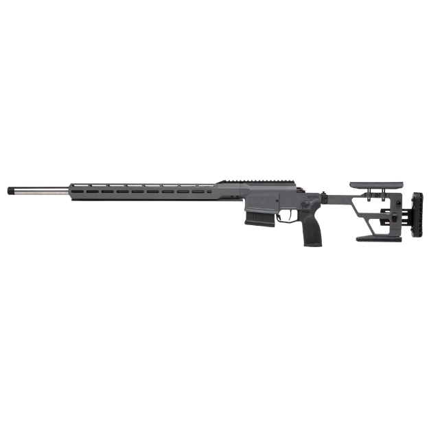 Picture of Sig Sauer Cross PRS - Bolt Action - 308 Winchester - 24" Stainless Heavy Contour 5R Barrel - 2 Piece Free Floating Handguard With Steel Arca Rail - Steel Frame Folding Stock - Forward Angle PRS Style Grip - Cerakote Elite Concrete Finish - 10 Rounds - BLEM (Damaged Case) CROSS-308-24B