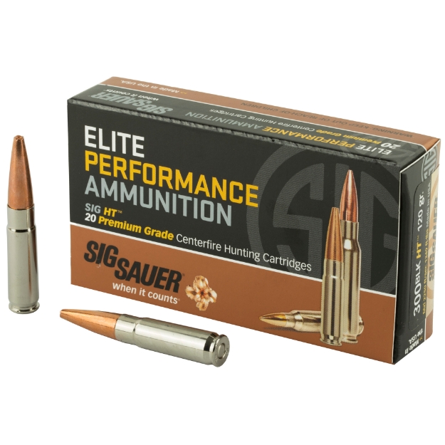 Picture of Sig Sauer Elite Performance - Hunting - 300 AAC Blackout - 120 Grain Copper HT - 20 Round Box - 200 Case - California Certified Nonlead Ammunition E300H1-20