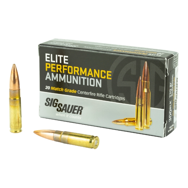 Picture of Sig Sauer Elite Performance Match - 300 AAC Blackout - 220 Grain - Open Tip Match - 20 Round Box E300A2-20