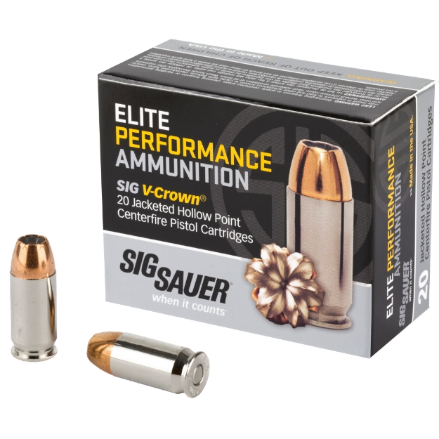 Picture of Sig Sauer Elite Performance V-Crown - 45 ACP - 230 Grain - Jacketed Hollow Point - 20 Round Box E45AP2-20