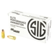 Picture of Sig Sauer Elite Performance V-Crown Ammunition - 9MM - 124 Grain - Jacketed Hollow Point - Brass Case - 50 Round Box E9MMJHP124-50
