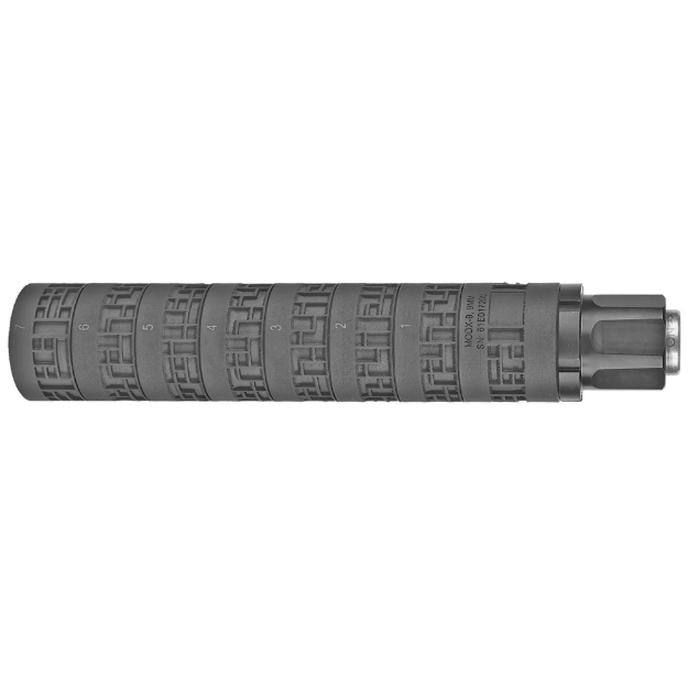 Picture of Sig Sauer MODX-9 - Modular Suppressor - 9MM - 7.5" Length - 1.35" Diameter - 8 oz - Gray Color - Titanium/Stainless Steel - 1/2x28 and M13.5x1LH - Includes Fixed Barrel Spacer for use with Carbines MODX-9