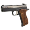 Picture of Sig Sauer P210 Carry - Semi-automatic Pistol - Single Action Only - Compact Metal Frame Pistol - 9MM - 4.1" Barrel - Polished Finish - Black - Night Sights - Walnut Grips - 8 Rounds - 3 Magazines 210CA-9-CW