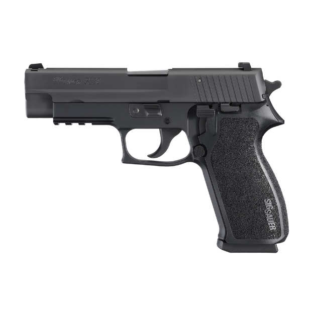 Picture of Sig Sauer P220 - California Compliant - Double Action/Single Action - Semi-automatic - Metal Frame Pistol - Full Size - 45 ACP - 4.4" Barrel - Alloy - Nitron Finish - Black - E2 Polymer Grip - Night Sights - Decocker - 8 Rounds - 2 Magazines 220R-45-BSS-CA