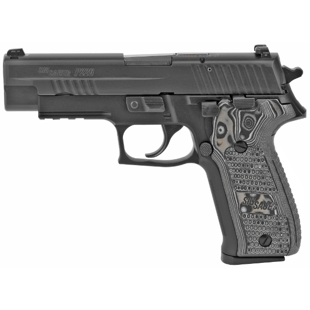 Picture of Sig Sauer P226 - Extreme - California Compliant - Double Action/Single Action - Semi-automatic - Metal Frame Pistol - Full Size - 9MM - 4.4" Barrel - Alloy - Nitron Finish - Black - G10 Grips - Night Sights - Decocker - 10 Rounds - Short Reset Trigger - 2 Magazines 226R-9-XTM-BLKGRY-CA