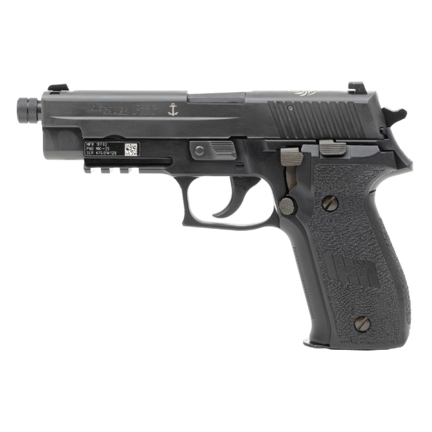 Picture of Sig Sauer P226 - MK-25 Navy Seal NSF - TALO - Double Action/Single Action - Semi-automatic - Metal Frame Pistol - Full Size - 9MM - 5" Barrel - Black - Polymer Grips - Decocker - Siglite Night Sights - 15 Rounds - 2 Mags MK-25-NSF