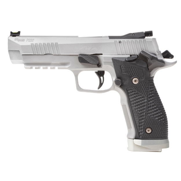 Picture of Sig Sauer P226 XFive - Single Action Only - Semi-automatic - Metal Frame Pistol - Full Size - 9MM - 5" Barrel - Stainless Steel Frame - Hogue G10 Piranha Grips with Alloy Magwell - Fully Adjustable AX3 Trigger - 20 Rounds - 3 Magazines 226X5-9-STAS